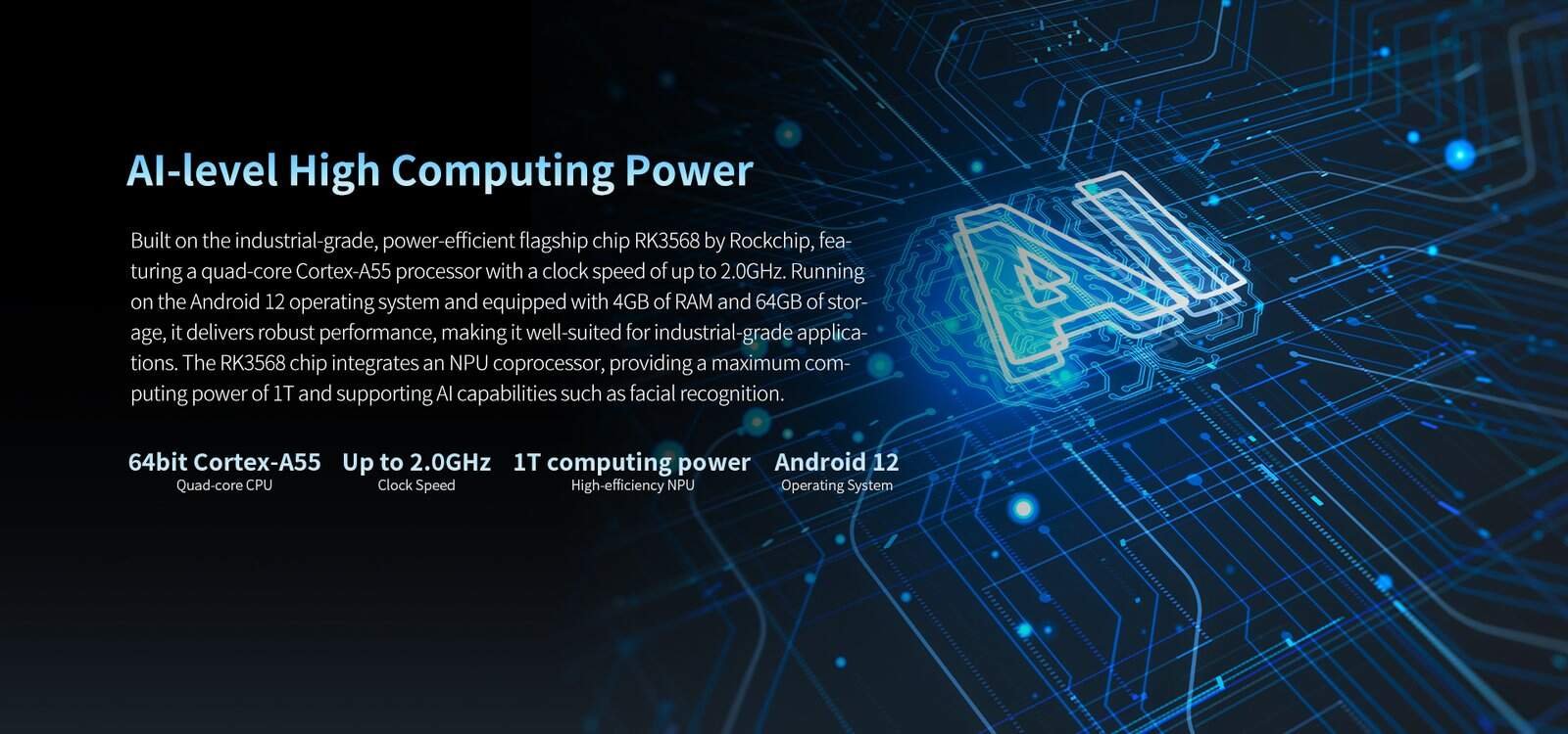 AI high-performance computing device showcasing industrial-grade chip technology and advanced AI capabilities for demanding applications.