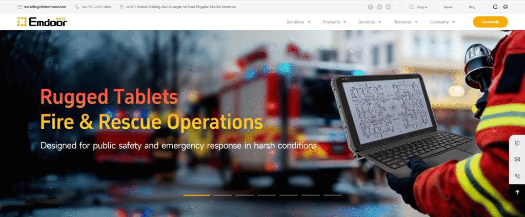 Rugged fire rescue tablet for public safety and emergency response in harsh conditions, featuring durable construction and integrated communication tools.