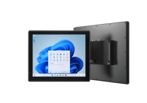 Emdoor IPC industrial tablet with Windows 11 interface, featuring a rugged design and high-resolution display for industrial applications.