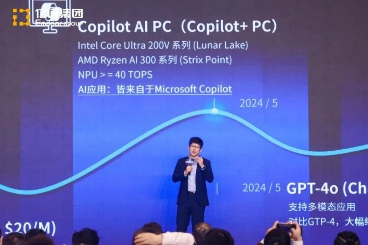 Cai Zongxun presenting aiDAPTIV+ AI SSD technology