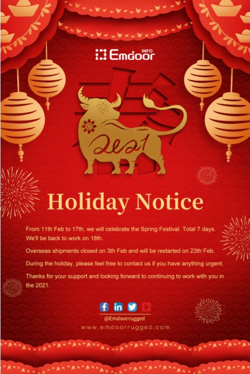 Holiday Notice Holiday Notice