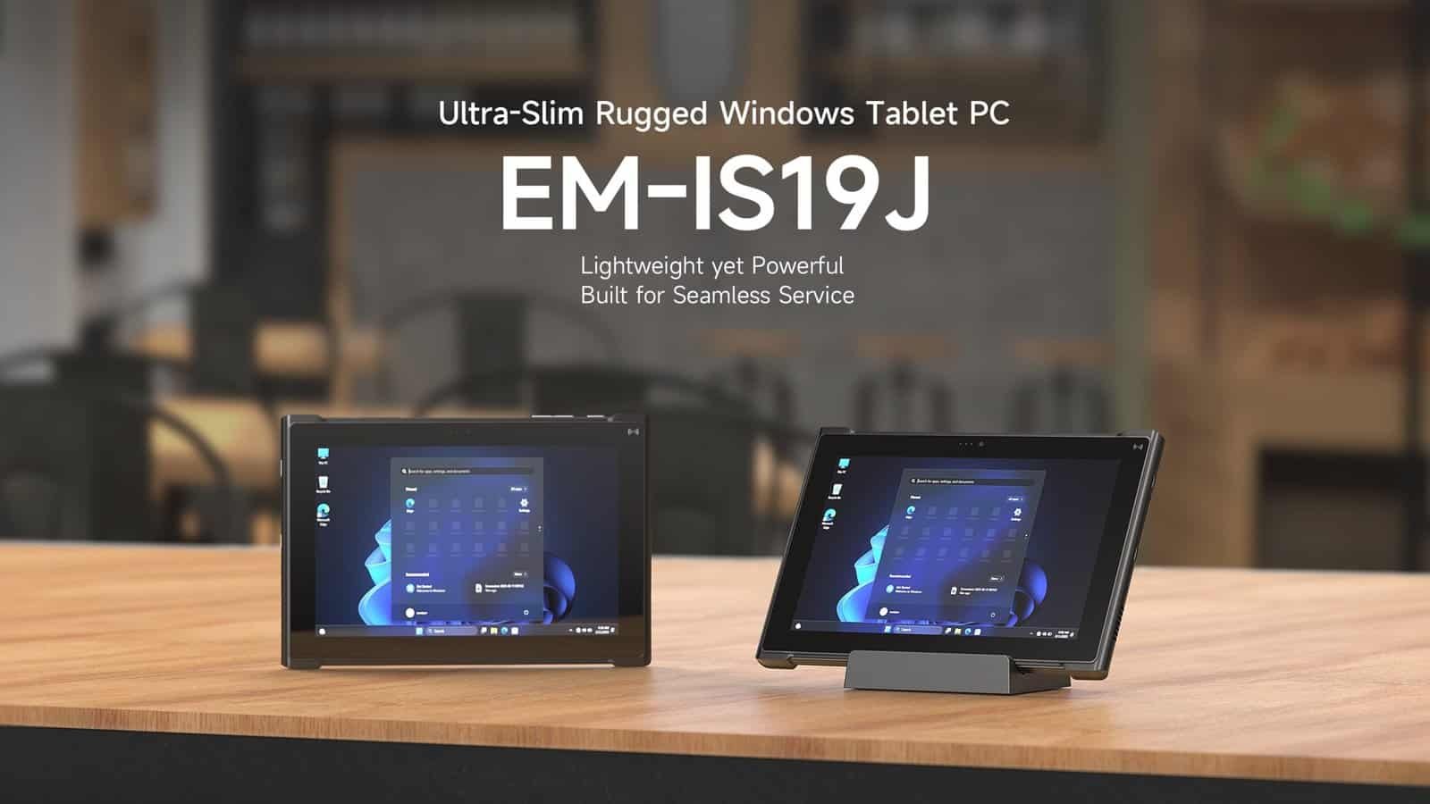 Emdoor IPC EM-519J ultra-slim rugged Windows tablet PC with a sleek design and powerful features for seamless service.