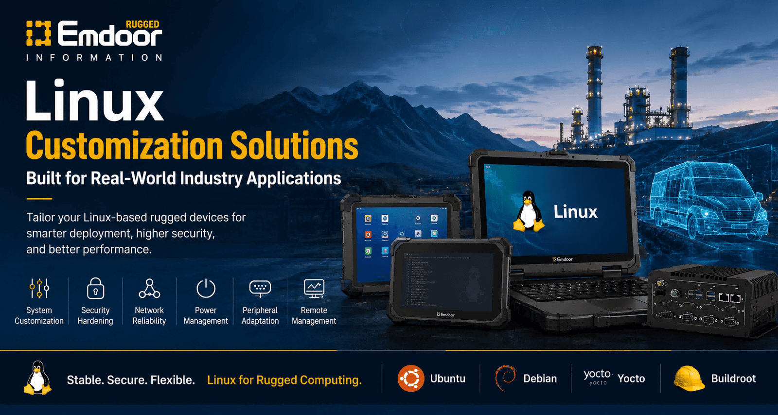 Emdoor IPC offers rugged Linux-based devices for industry applications, featuring customization, security, and reliable performance for real-world deployment.